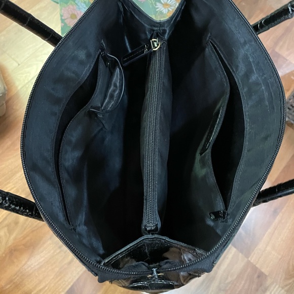 Black tote leather crock ~back to work babes! - Picture 5 of 5